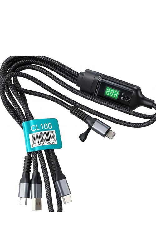 100W 3in1 Cable (Cheaper Quality) with Type-C, Iphone, And V9 CL100